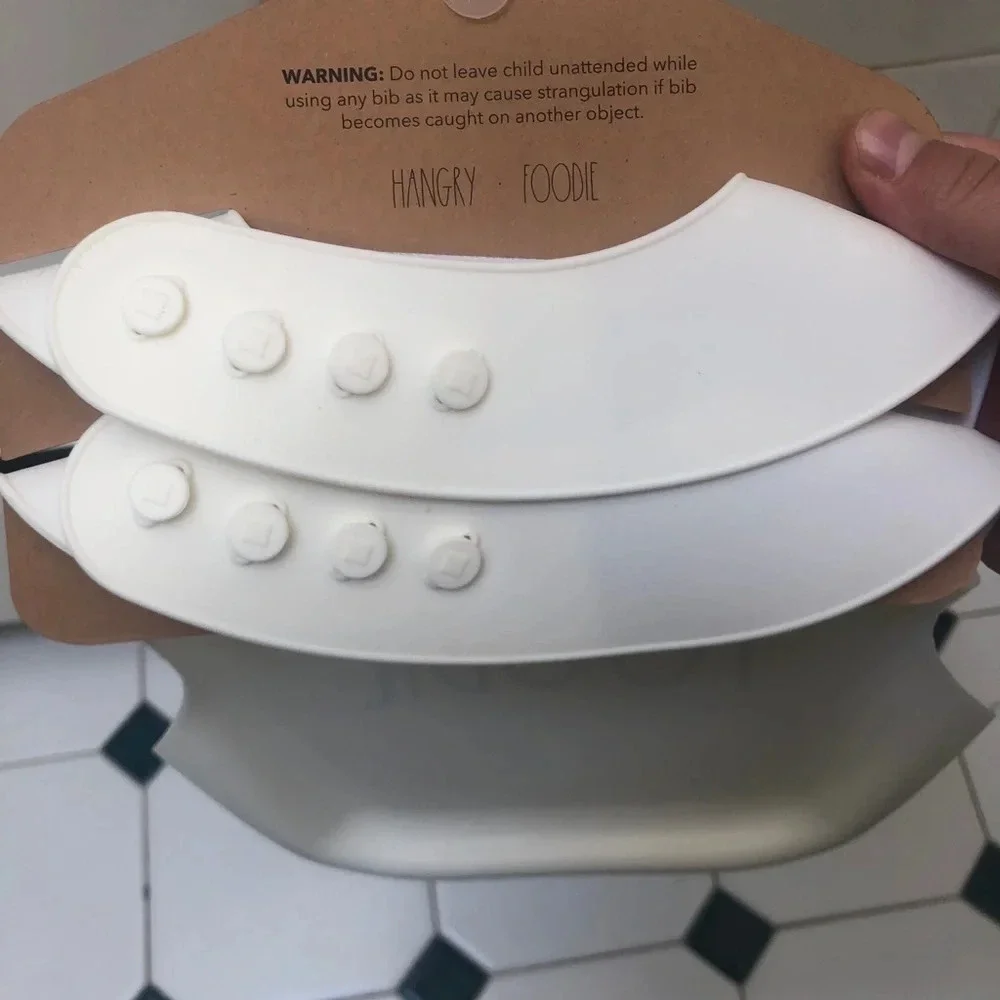 NWT RAE DUNN SILICONE BABY BIBS